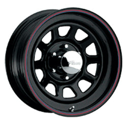 16x7 Pacer 342B Black Daytona 5X4.50 +00